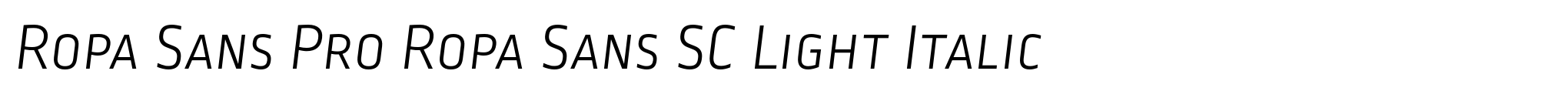 Ropa Sans Pro Ropa Sans SC Light Italic image
